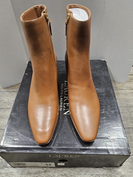 Lauren Ralph Lauren Shoes - NWOT Lauren Ralph Lauren Size 9 Tan Leather Ankle Zip Boots